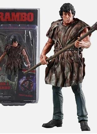 Фігурка колекційна джона дж. рембо з аксесуарами 18см (john j. rambo first blood action figure)