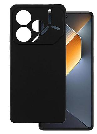 Чехол fiji full soft premium для tecno pova 6 (li7) противоударный бампер с микрофиброй black