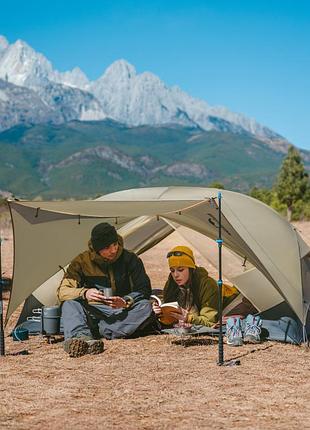 Палатка двухместная ультралегкая naturehike mongar ul cnk2550ws016, коричневая