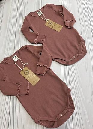 Бодік на дівчинку green cotton 9-12, 11-18, 86-92, 92, 98