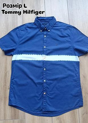 Мужская рубашка на короткий рукав фирмы tommy hilfiger
