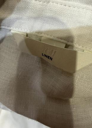 Рубашка лен 💯% h&m 2