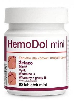 Dolfos (дольфос) hemodol mini добавка для покращення процесів кровотворення у дрібних собак та котів, 60 табл.