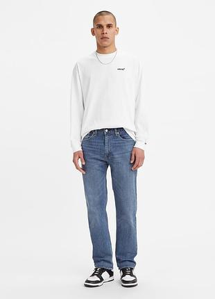 Чоловічі джинси levi’s 505 regular fit 005052538 — синій колір, прямий крій, посадка по талії. оригінал