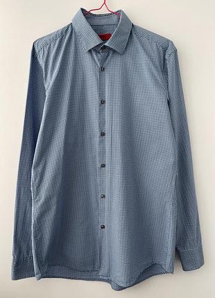 Чоловіча сорочка hugo hugo boss slim fit в клітинку