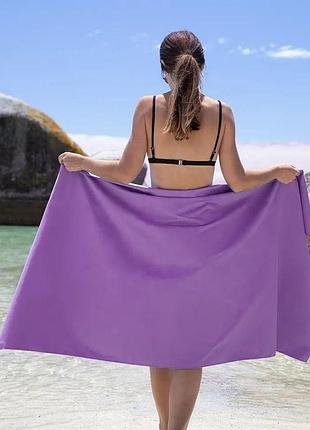 Полотенце антибактериальное быстросохнущее fitness naturehike nh20fs009, 100*30, фиолетовое