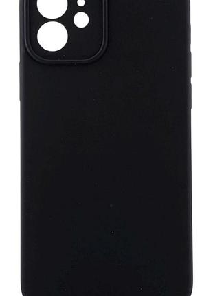 Чохол silicone case box для apple iphone 12 бампер із мікрофіброю чорний (без лого)