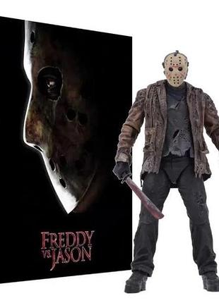 Фигурка jason voorhees/джейсон вургис из фильма freddy vs. jason – коллекционная модель, 18 см, с аксессуарами
