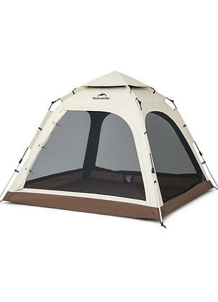 Палатка трехместная автоматическая naturehike ango cnk2550ws010, s, коричневая