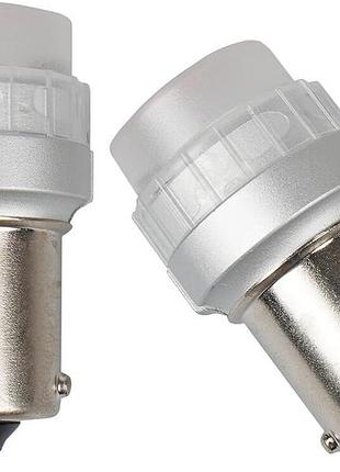 Светодиодные желтые габаритные лампы ams vision цоколь p21w v8 1156 2200k на 12v (2 года гарантия)