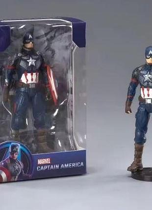 Фігурка marvel капітан америка (captain america) 12 см з щитом – іграшка супергероя
