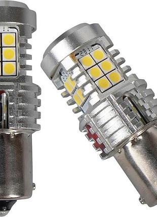 Светодиодные белые габаритные лампы ams ultimate цоколь p21w u24 1156 150 canbus 5500k на 12v (2 года гарантия)