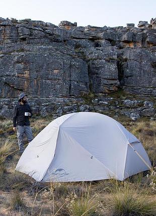 Суперлегкая двухместная палатка naturehike mongar nh17t007-m, 20d, grey