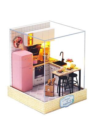 Книжный нук-конструктор 3d «кухня» своими руками с led-подсветкой — 3d мини румбокс кукольный дом / сборный diy интерьерный декор