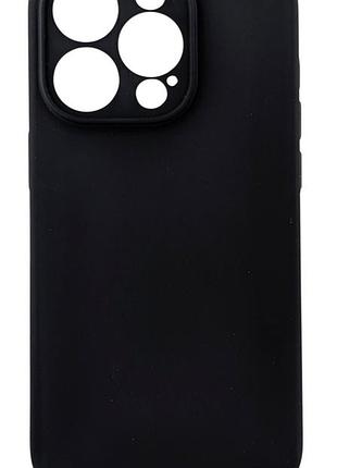 Чохол silicone case box для apple iphone 14 pro бампер із мікрофіброю чорний (без лого)