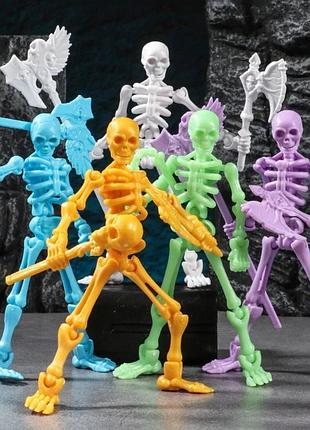 Набор экшн-фигурок skeleton warriors t13 – подвижные фигурки-скелеты с аксессуарами, 3d конструктор.