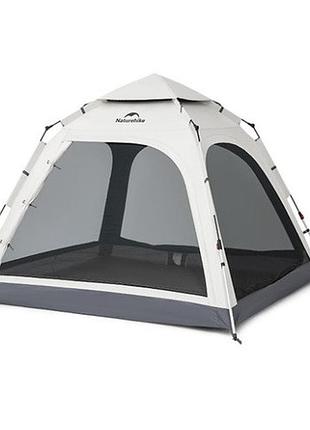 Палатка трехместная автоматическая naturehike ango cnk2550ws010, l, серая