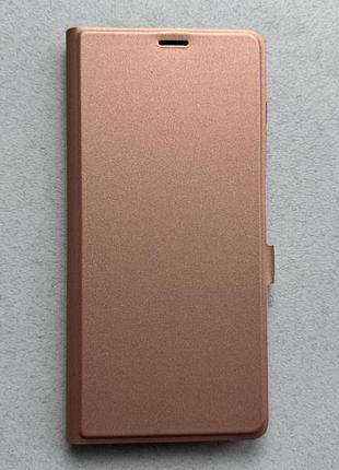 Samsung galaxy a07 чехол-книжка wave flap pink sand золотистый высококачественная искусственная кожа слоты для карт