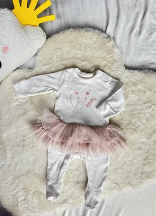 Ошатний чоловічок на дівчинку 0-3 місяців 🌸