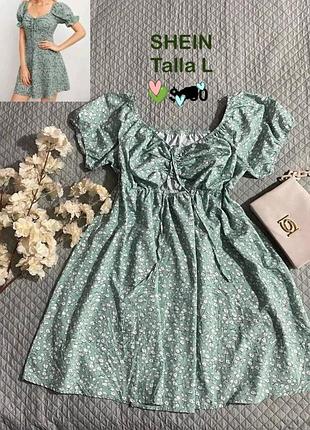 Цветочное платье shein l