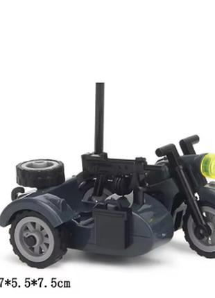 Конструктор игрушечный военный мотоцикл с коляской (military motorcycle with sidecar toy vehicle)