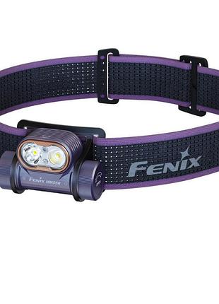 Фонарь налобный fenix hm55r, фиолетовый