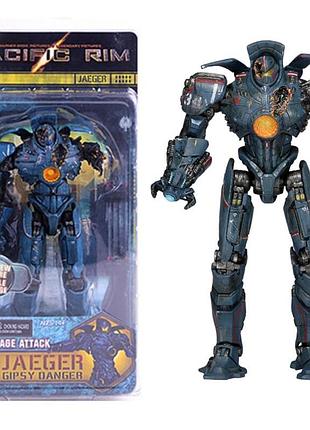 Колекційна екшн-фігурка робота pacific rim «gipsy danger – anchorage attack» — бойовий меха-єгер з бойовими пошкодженнями