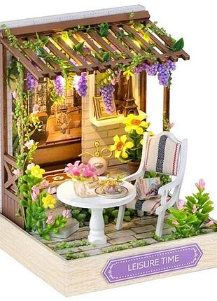 Книжковий нук-конструктор 3d «leisure time» своїми руками з led-підсвіткою — book nook room box / diy міні румбокс ляльковий