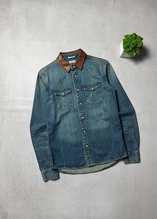 Джинсова сорочка овершот allsaints оригінал преміальна чоловіча рубашка джинсовка