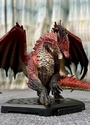 Колекційна фігурка safijiiva / сафі'джііва з monster hunter – червоний дракон, екшн-фігура 10 см з підставкою / dragon figure