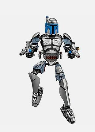 Конструктор star wars 712-1 jango fett — фигурка мандалорца 26 см, сборная модель, подарок для фанатов звездных войн