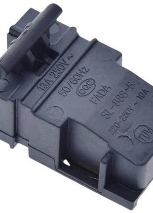Кнопка для електрочайника sl-888-b (10–13а, 220–250v, 125°c, 2 контакти 4,8 мм)