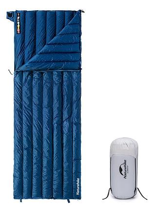 Спальний мішок з натуральним пухом naturehike cwm295 cnk2300sd013, блакитний