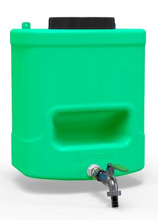 Умывальник litolan 15л с мыльницей и латунным краном зеленого цвета топ
