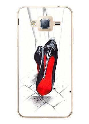 Силиконовый бампер для samsung j7 neo galaxy j701 с рисунком туфли