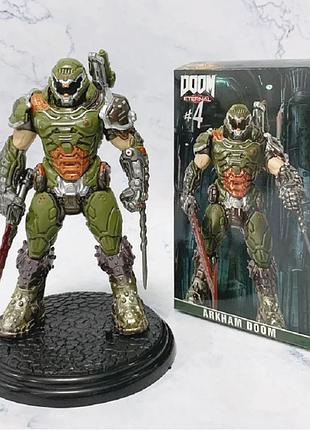 Колекційна екшн-фігурка думгай (палач рока) doom slayer з гри doom (дум) eternal з підставкою