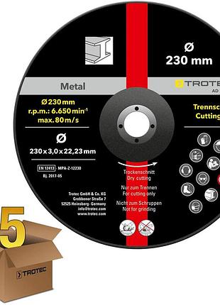 Круг відрізний по металу trotec 230х22.23х3.2 (5 шт) (6225001211)