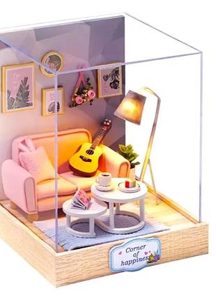 Книжный нук-конструктор 3d «послеобеденное чаепитие» своими руками с led-подсветкой — 3d мини румбокс кукольный дом / сборный diy