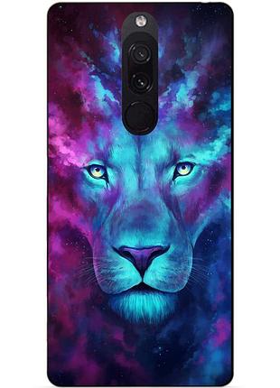 Силиконовый бампер чехол для xiaomi redmi 8 с рисунком космический лев