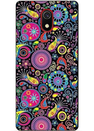 Бампер силиконовый чехол для xiaomi redmi 8a с рисунком восточные узоры