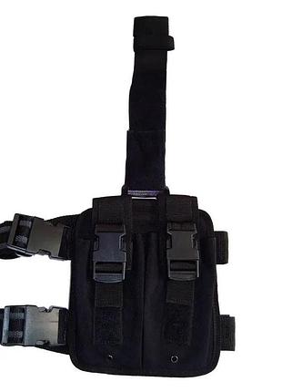 Подсумок defcon 5 double leg magazine pouch black (d5-lm01 b) для 2 магазинов ar-15