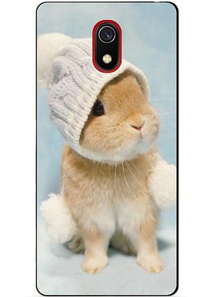Силіконовий бампер чохол для xiaomi redmi 8a з малюнком зайчик