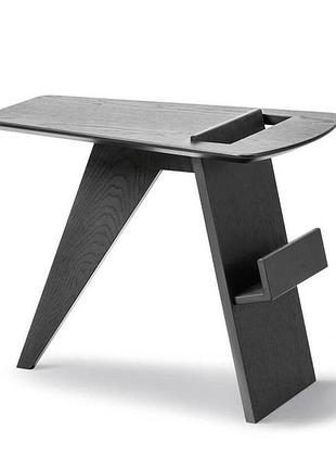 Журнальный стол magazine table, side table, oak black lacquered