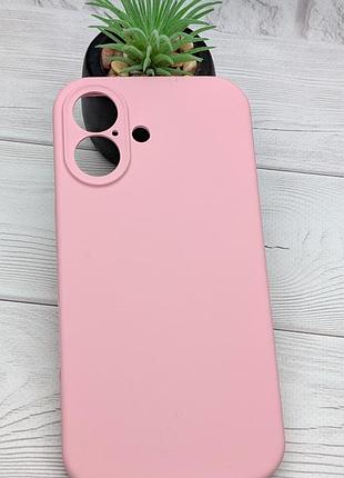 Уцінка !!! чохол silicone case box для apple iphone 17 бампер із мікрофіброю пудра уцінка !!!