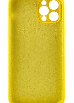 Чехол silicone case box для apple iphone 12 pro бампер с микрофиброй желтый (без лого) 3