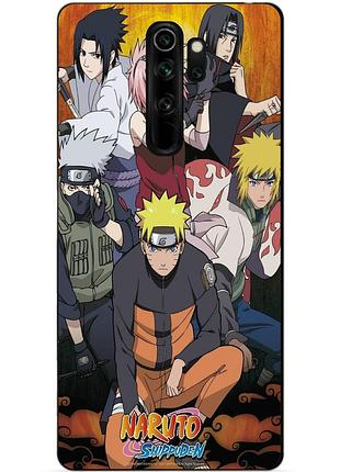 Силиконовый бампер чехол для xiaomi redmi note 8 pro с рисунком naruto аниме