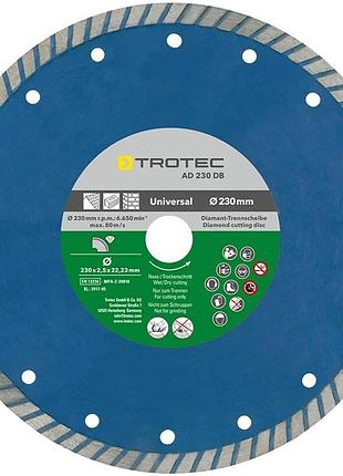 Диск відрізний алмазний trotec turbo cutting edge 230х22.23х2.5 (6225001221)