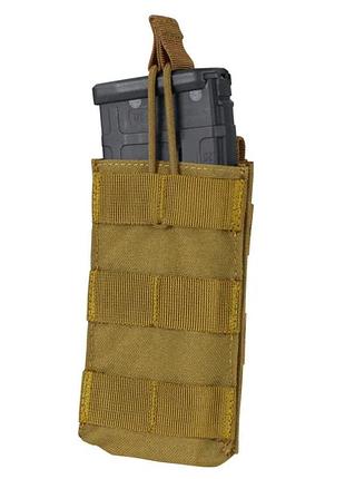 Подсумок condor single m4/m16/ar15 mag для 1-го магазина, открытый койот ma18-498
