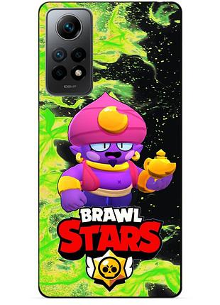 Силиконовый бампер чехол для xiaomi redmi note 12 pro с героем бравл силовая лига нокаут джин