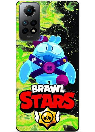 Силіконовий бампер чохол для xiaomi redmi note 12 pro з героєм бравл силова ліга нокаут скуик